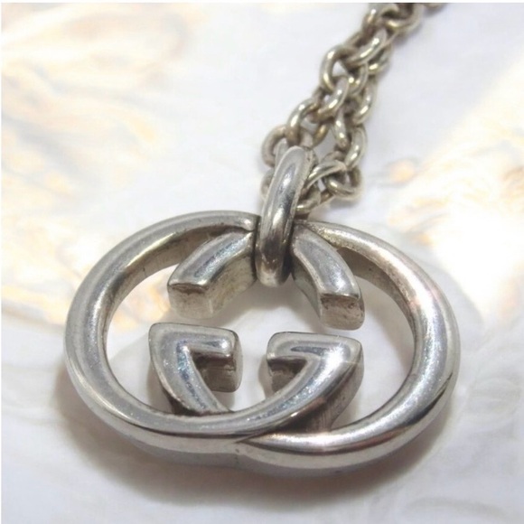 GUCCI Interlocking GG Silver Ag925 Necklace - Picture 9 of 10